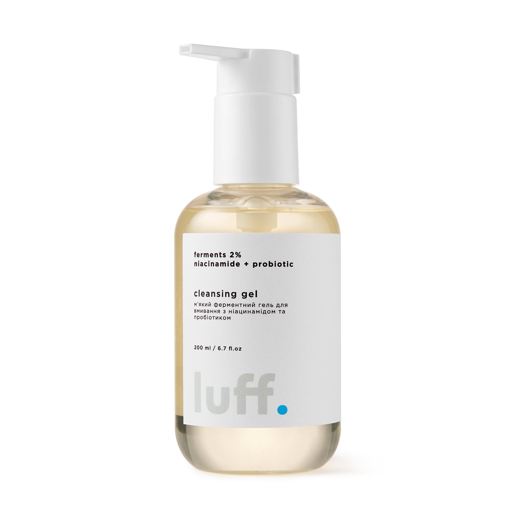 М'який ферментний гель для вмивання Luff Cleansing Gel з ніацинамідом та пробіотиком, 200 мл