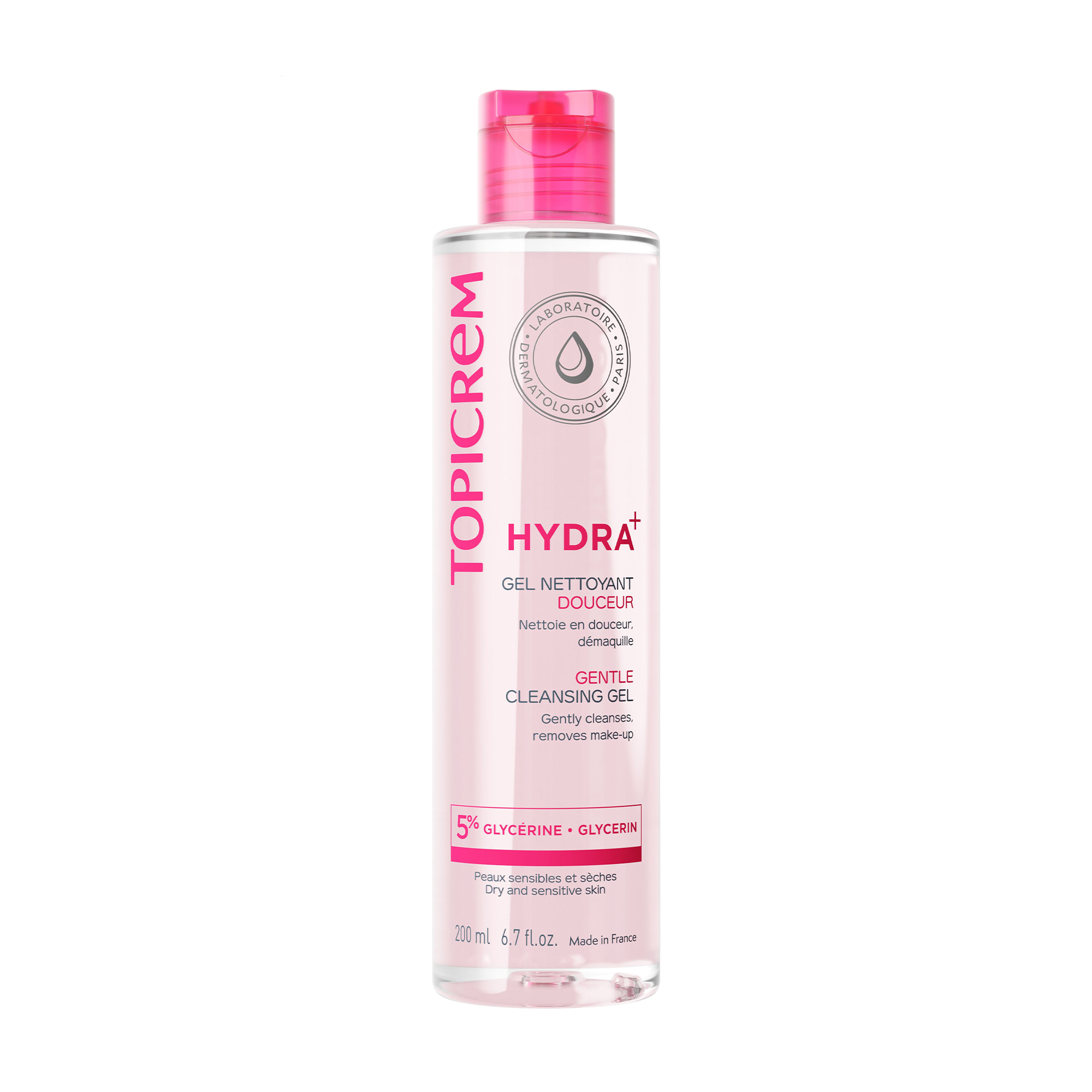 М'який очищувальний гель для обличчя, тіла та волосся Topicrem Gentle Cleansing Gel для чутливої та сухої шкіри, 200 мл